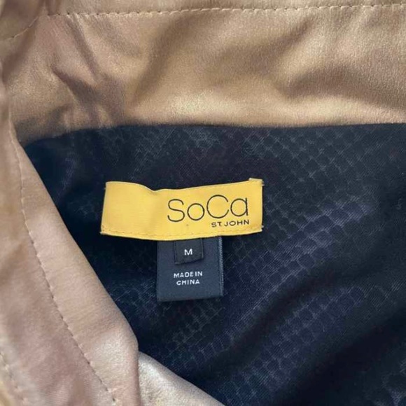 Soca St‎ John Black Zip and Snap Front Fabric Rain Jacket - Picture 3 of 7